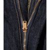 Sugar Cane - 1955z Model - Straight Leg - Selvedge Denim Jeans - One Wash Indigo - close up of underside of brass zipper