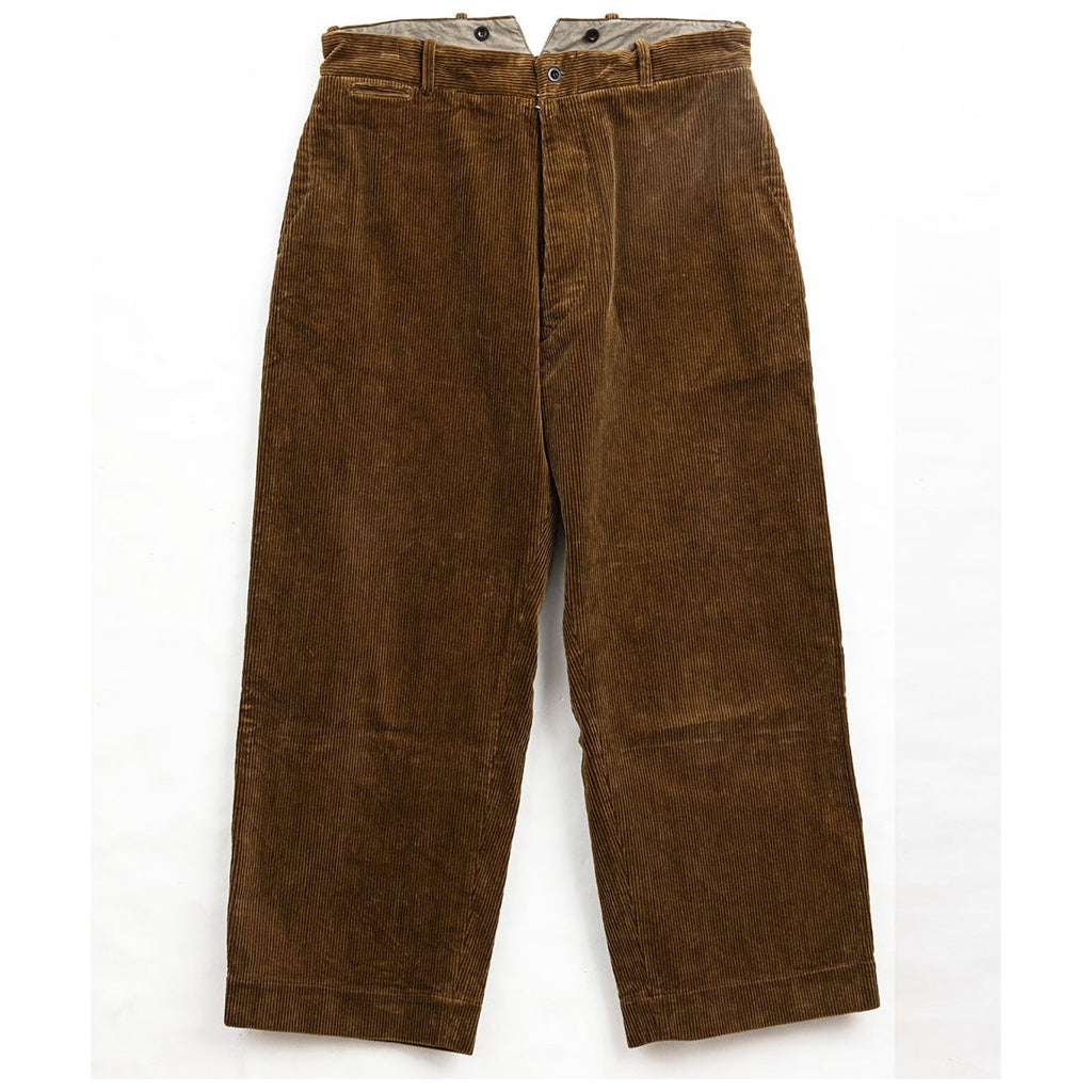 Belafonte - Cinch Back Wide Leg Cord Trousers - Camel flatlay