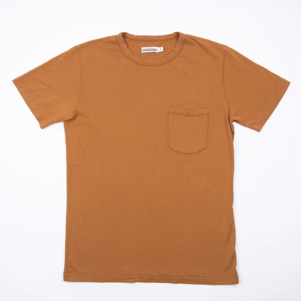Freenote Cloth - 9 Oz Pocket T-Shirt - Tobacco - Flat lay