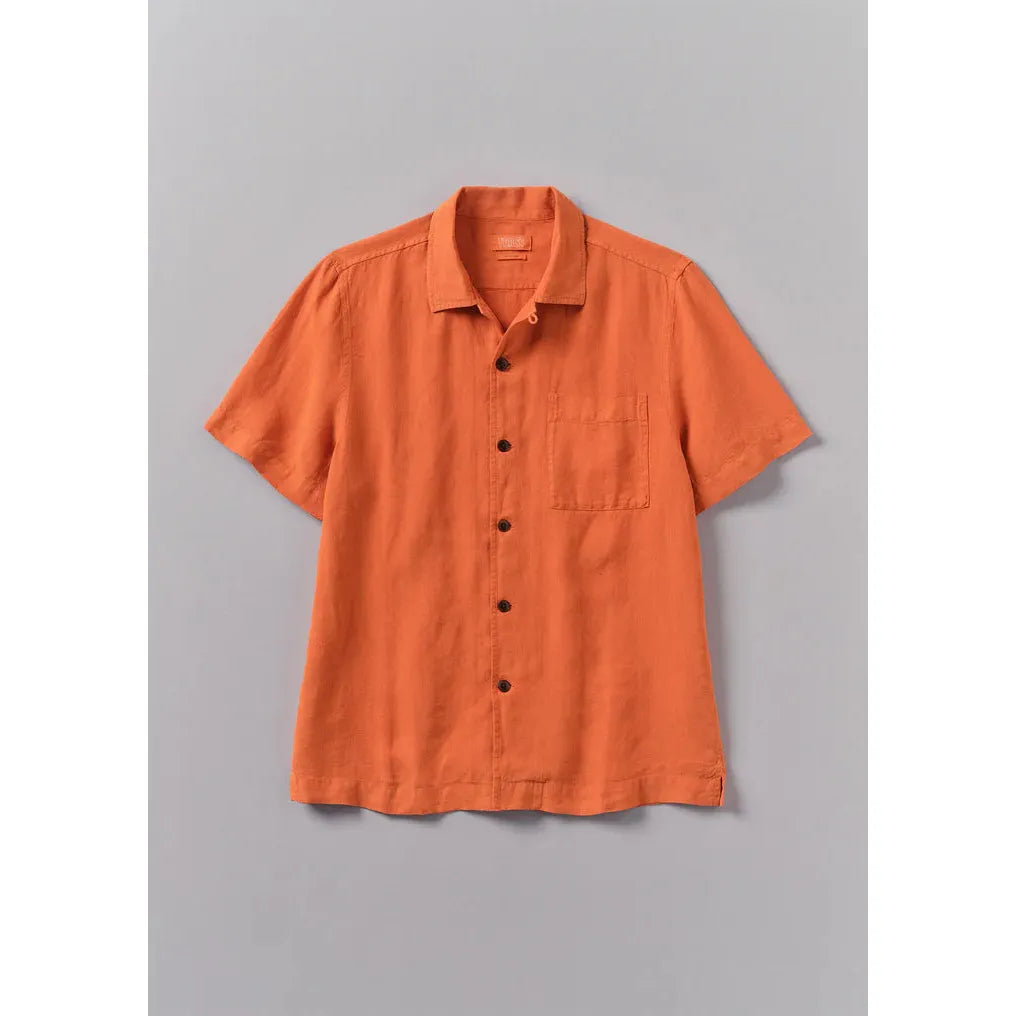 Toast - Linen Short Sleeve Shirt - Clementine