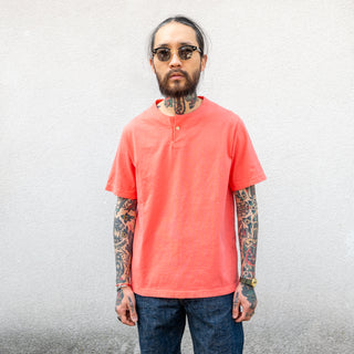 Jackman Henley Neck T-shirt Sunrise Pink