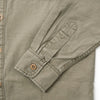 Freenote Cloth - Utility Shirt Light - Olive colour  - Close up of sleeve cuff