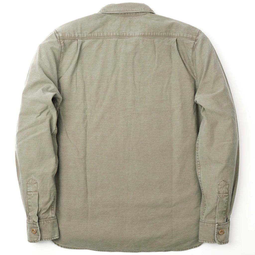 Freenote Cloth - Utility Shirt Light - Olive colour  - Back of shirt