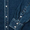 Freenote Cloth - modern western Shirt - 11 ounce - washed denim - Close up of Cuff