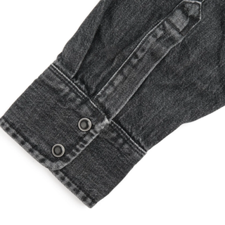 Freenote Cloth  modern western Shirt 11oz Black Stone Washed Denim