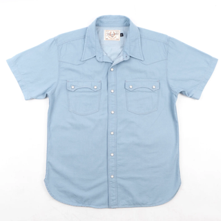 Freenote Cloth Modern Western Shirt SS Chambray Clear Blue