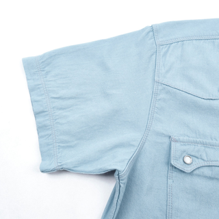 Freenote Cloth Modern Western Shirt SS Chambray Clear Blue