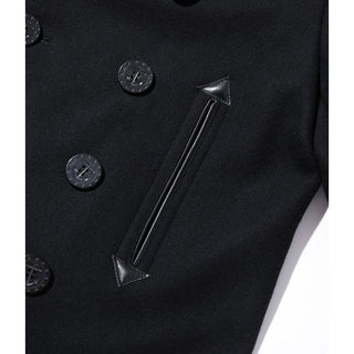 Buzz Rickson x William Gibson U.S. Navy Pea Coat Black