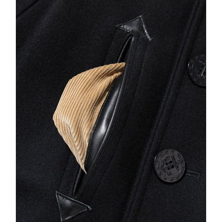 Buzz Rickson x William Gibson U.S. Navy Pea Coat Black