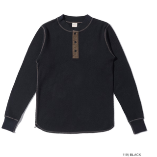 Buzz Rickson's Thermal Henley Black