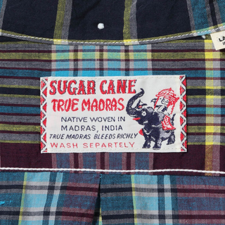 Sugar Cane Madras Check Button Down Shirt