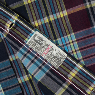 Sugar Cane Madras Check Button Down Shirt