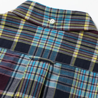 Sugar Cane Madras Check Button Down Shirt