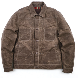 Freenote Cloth RJ1 Riders Jacket Oak Waxed Canvas