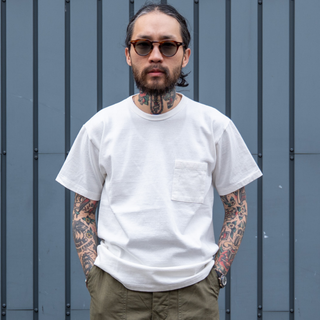 Allevol Heavy Duty Pocket Crew T-shirt - White