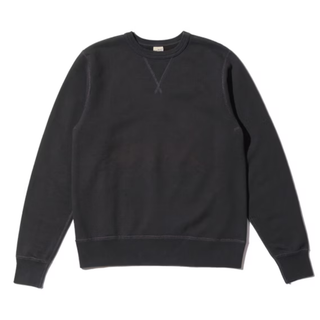 Buzz Rickson Set In Crew Neck Sweat Shirt Faded  Black