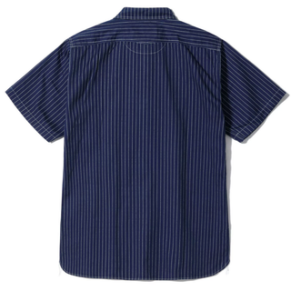 Sugar Cane Work Shirt Fiction Romance 8.5oz Wabash Stripe Indigo Short Sleeve