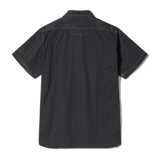 Sugar Cane Work Shirt Fiction Romance 8.5oz Wabash Stripe Black Short Sleeve