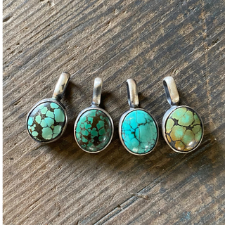 Red Rabbit Trading Co Turquoise Oval Charm + Chain