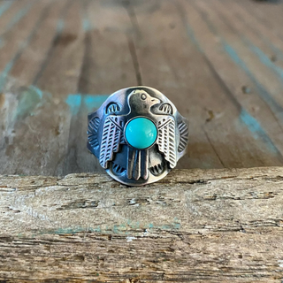 Red Rabbit Trading Turqoise Thunderbird Ring