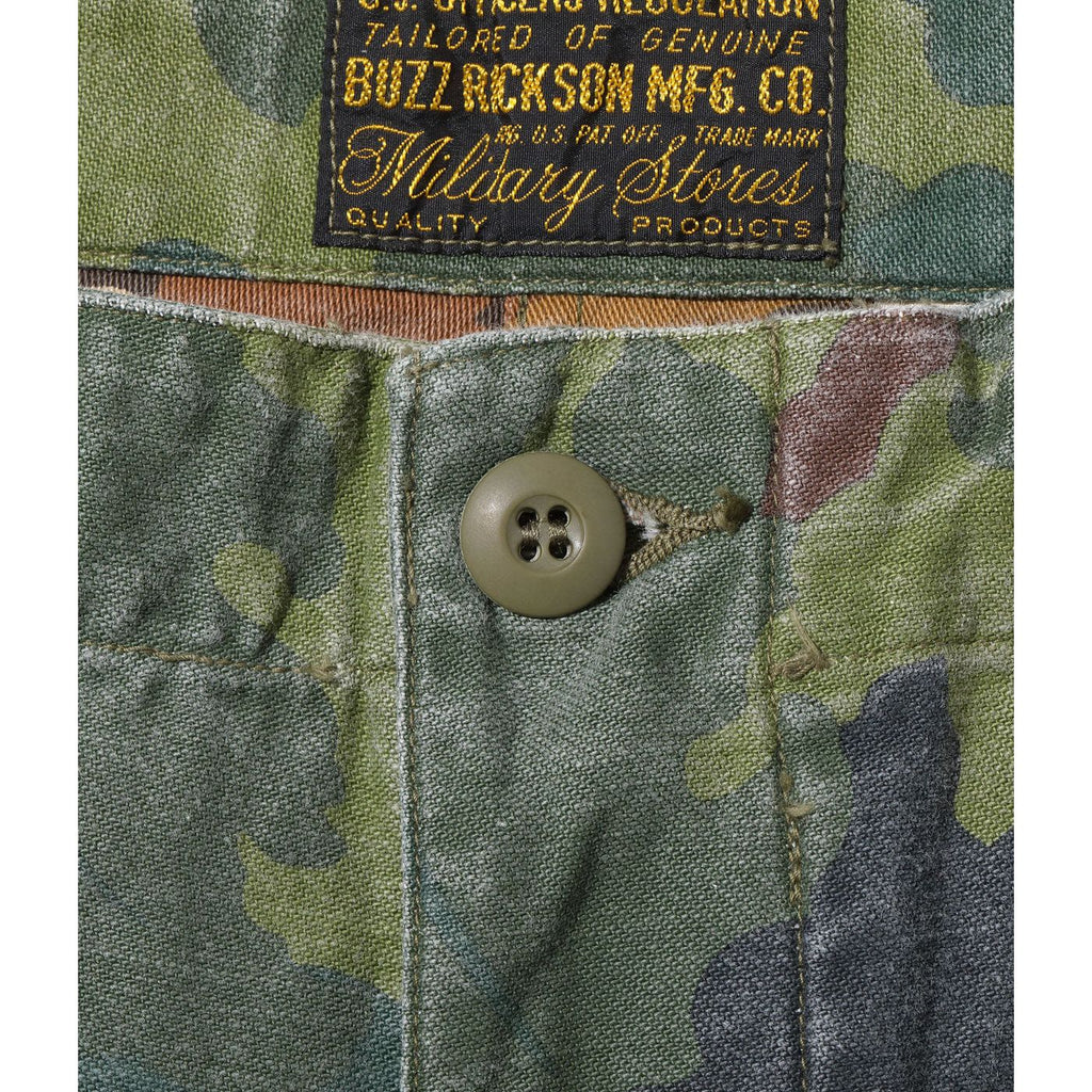 Buzz Ricksons - Mitchel Pattern Camoflage Trousers, Civilian Mode  - label details