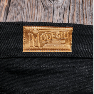 Freenote Cloth Modesto Wide Straight Leg Jeans 15.75oz Black Denim Jeans