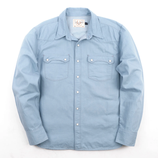 Freenote Cloth Modern Western Shirt LS Chambray Clear Blue