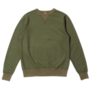 Buzz Rickson Set In Crew Neck Sweat Shirt Olive
