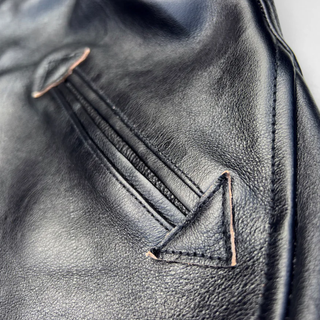 Mister Freedom - Campus "Stud"  Leather Jacket - Black