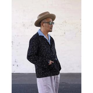 The Groovin High 1950s Rayon Nep Jacket Black