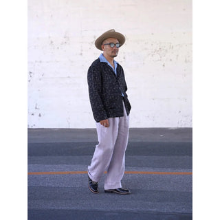 The Groovin High 1950s Rayon Nep Jacket Black