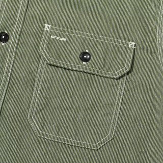 Sugar Cane Jean Cord Work Shirt - Green