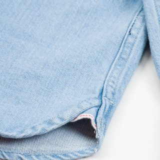 Freenote Cloth Modern Western Shirt 11 Oz Bleached Denim / Turquoise