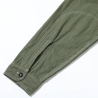 Sugar Cane Jean Cord Work Shirt - Green