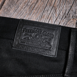 Freenote Cloth Modesto Wide Straight Leg Jeans 15.75oz Black Denim Jeans