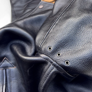 Mister Freedom - Campus "Stud"  Leather Jacket - Black