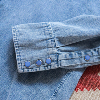 `Wythe Denim Pearlsnap Shirt - Washed Indigo