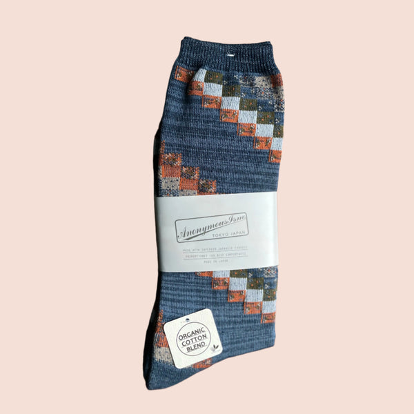 Anonomous Ism socks - Quilt - Navy