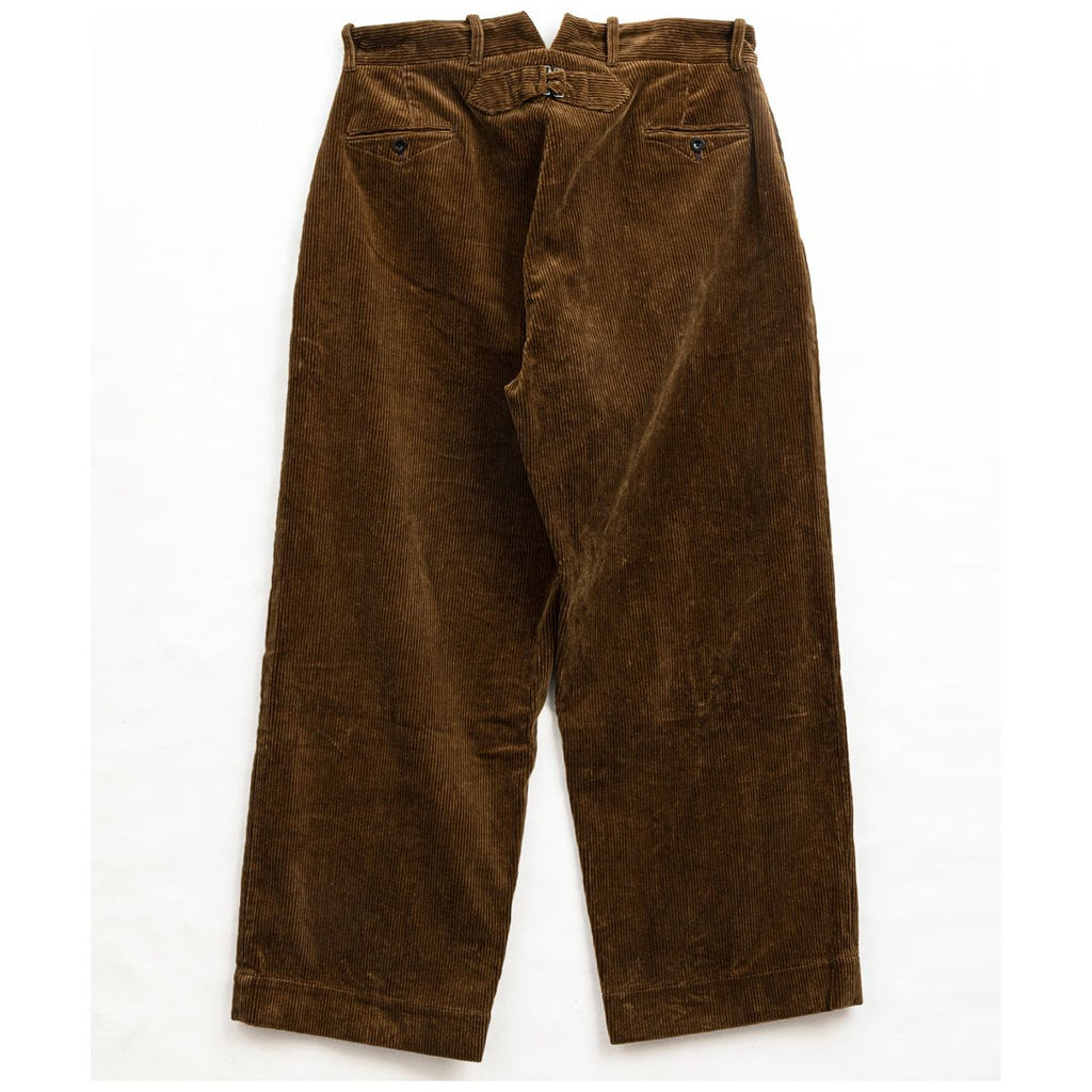 Belafonte - Cinch Back Wide Leg Cord Trousers - Camel - flatlay rear 