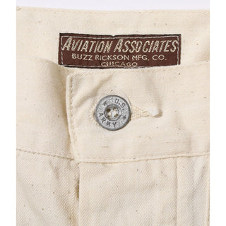 Buzz Rickson's Aviation Associates Trousers White Twill