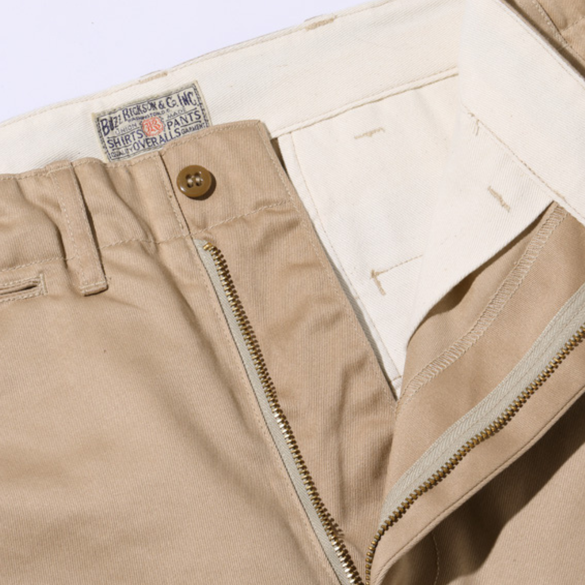 Buzz Rickson's Original Spec Chinos (One Wash) Khaki | Auteur Store Buzz Rickson's Original Spec Chinos (One Wash) Khaki | Auteur Store