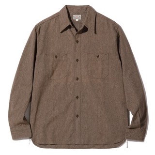 Buzz Rickson's Cotton Covert Workshirt - Brown