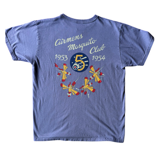 Buzz Rickson's -mosquito club - T-Shirt - Grey Blue