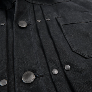 Freenote Cloth Riders Jacket Heavy Waxed Canvas Black Alpaca