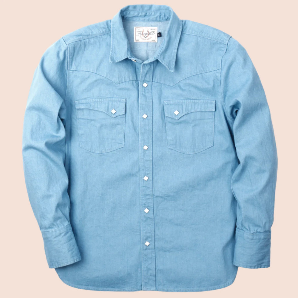 Freenote Calico Caspian Denim Shirt - Front