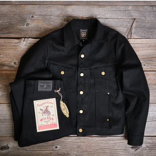 Freenote Cloth Wilkes Western 14 Ounce Black Denim