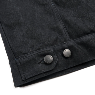 Freenote Cloth Riders Jacket Heavy Waxed Canvas Black Alpaca