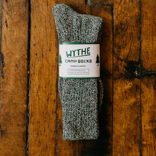 Whthe Recycled Cotton Camp Socks Evergreen Melange