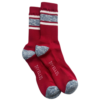 Ivy Ellis Socks Johan Red Grey