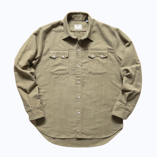 Wythe Moleskin Pearlsnap Shirt - Faded Olive